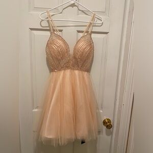 Cinderella Divine Peach Beaded Gown